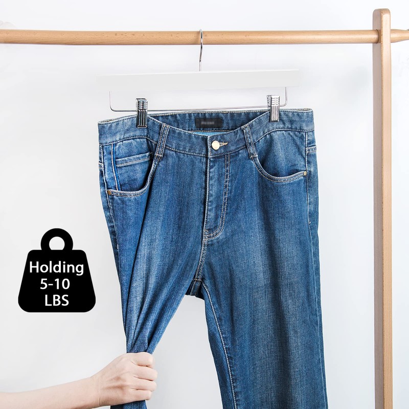 Nature Smile Wooden Pants Hangers Wood Bottom Jeans Skirt Hanger