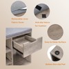 DINZI LVJ Shoe Bench,Entryway Storage Bench with Drawer and 8