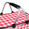 Picnic Basket Foldable Oxford Cloth Insulated Storage Basket with Check