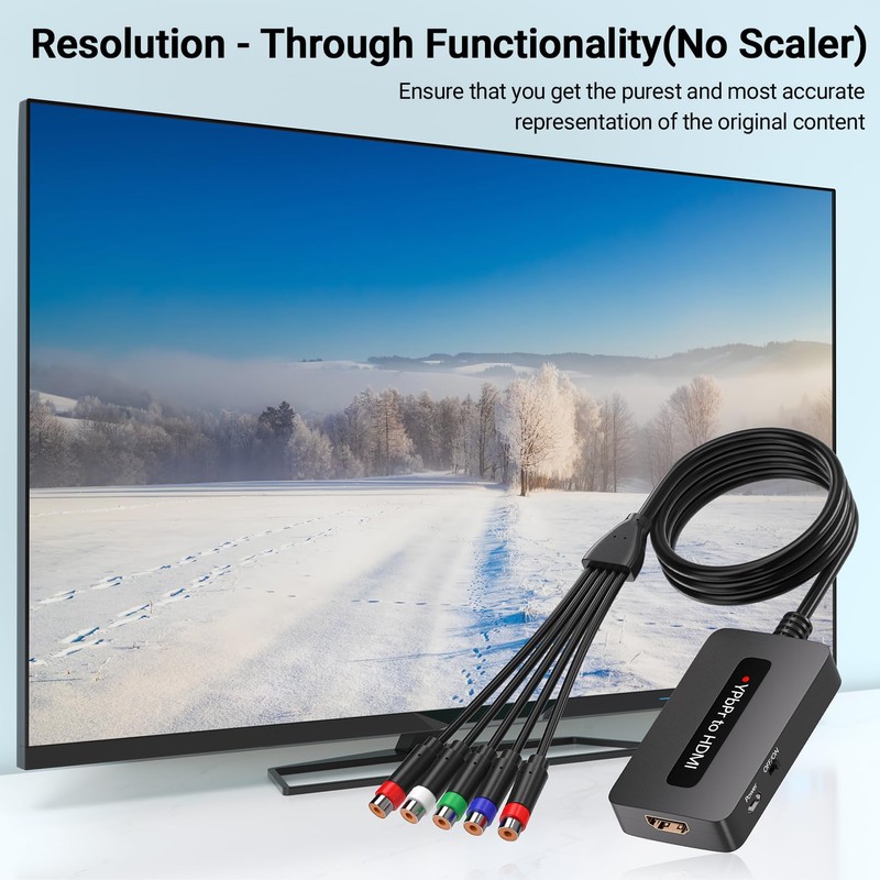 Component to HDMI Converter, 1080P YPbPr to HDMI Converter with