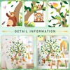 DRWSSR Removable Jungle Animal Green Tree Wall Decals DIY Bear