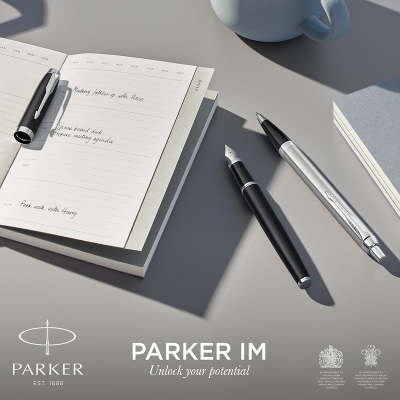 Parker IM Fountain Pen, Matt Black with Black Trim, Fountain