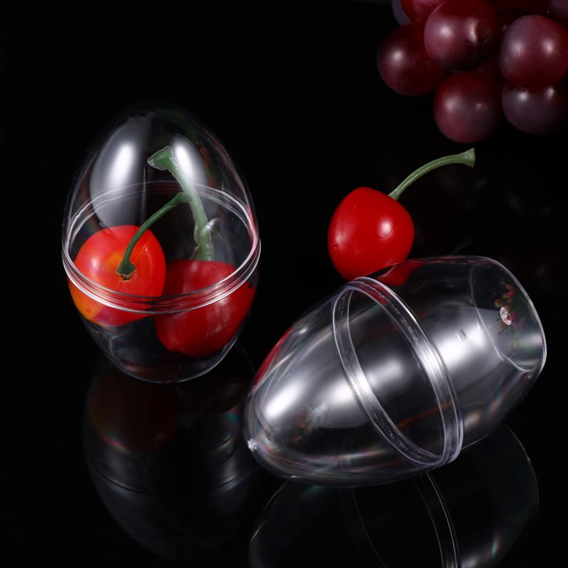 Ipetboom Clear Easter Eggs: 8pcs Clear Plastic Eggs Fillable, Candy