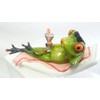 Frog Leisure from artificial stone, ca. 19 x 7 cm