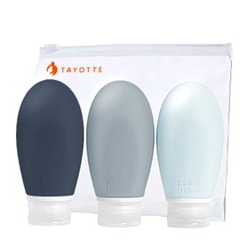 Travel Bottle, Shampoo Bottle, For Travel, Refill Bottle, Instant Refills in Just 20 Seconds (Tayotte) (Color 3, 3.4 fl oz (100 ml) Set of 3