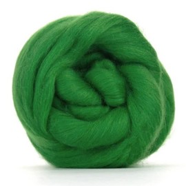 Merino Wool Combed Top | 1 lb Premium Wool Roving | 22 Micron, Best Merino Wool for Spinning, Tapestry, Needle Felting, Big Yarn Roving and Wall Hangings (Lawn Green)
