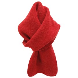 amokk Solid Winter Scarf for Girls Women Cold Weather Fashionable Knit Scarves (Red)