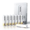 imuto Rechargeable aa Batteries, 3600mWh aa Lithium Batteries 8 Pack,