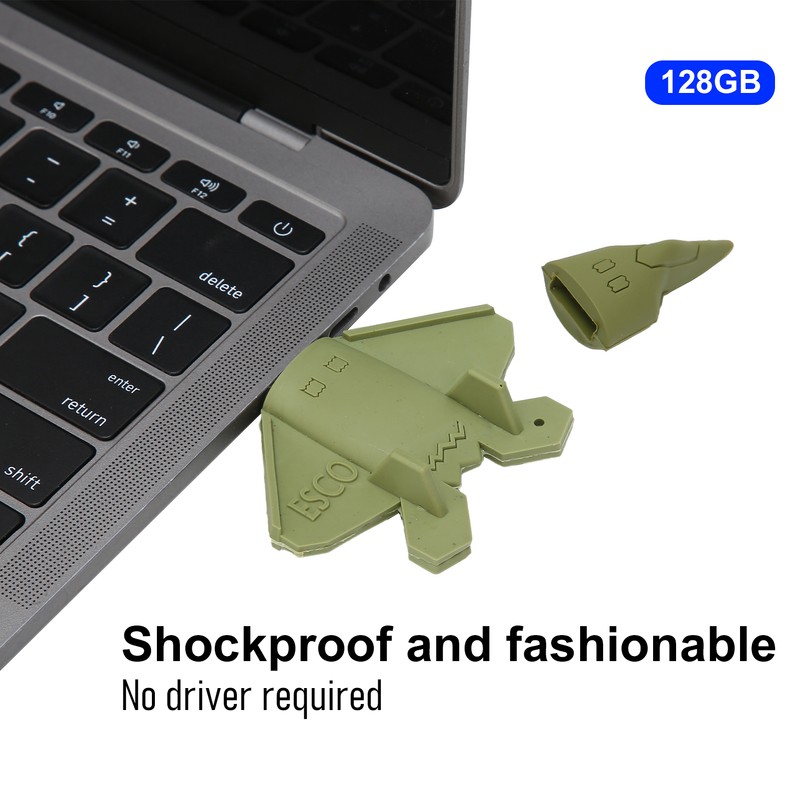 USB Flash Drive Green Cartoon Fighter Doll Portable Storage Memory