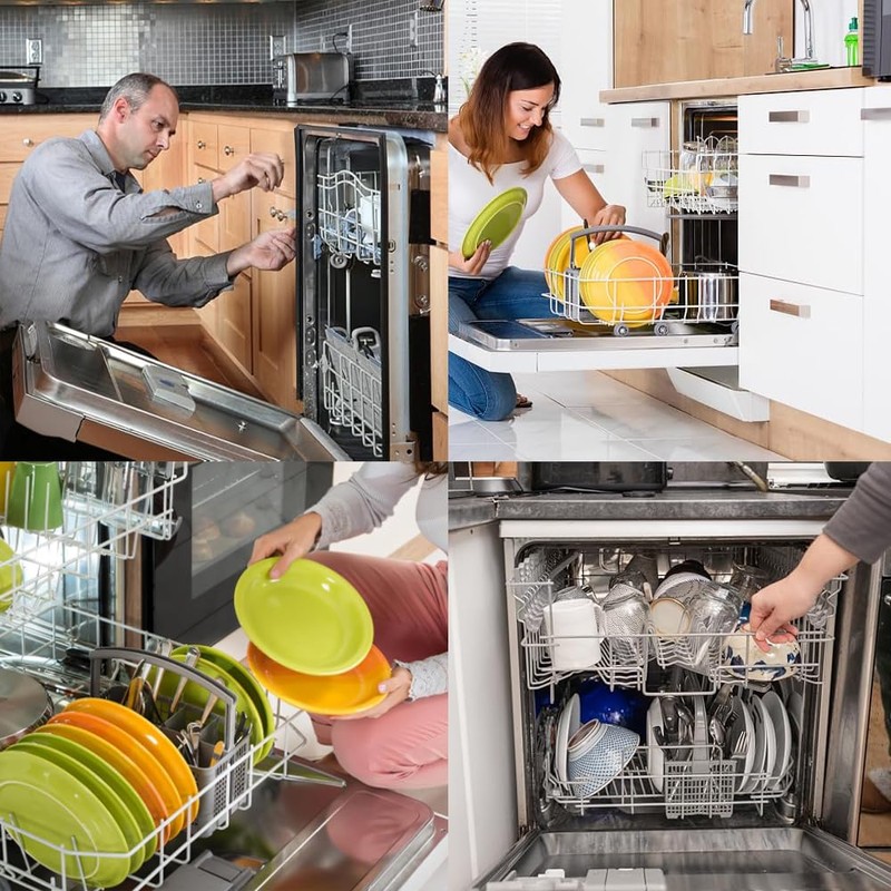 SagaSave 2 Pcs Dishwasher Mounting Bracket, Under Counter Dishwasher Fixing