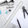 YouOKLight Plastic Ruler 30cm, Clear Ruler,Transparent Ruler 12 inch,Metric Ruler,Ruler