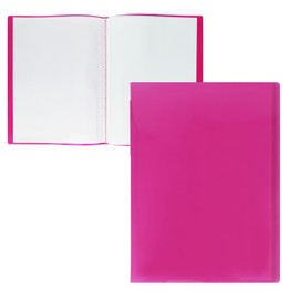 RAYLU PAPER - A4 Folder with Clear Sleeves Made of 100% Biodegradable Polypropylene, 60 Clear Document Sleeves for Home and Office (A4, 60 Pockets, Pink)