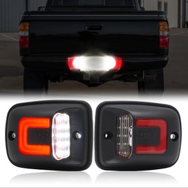 AUYICH LED license Plate Light Lamp Compatible with Tacoma 1995 1996 1997 1998 1999 2000 2001 2002 2003 2004, For T100 1992-1998, 2PCS White Lights Tag Lights for License Plate Clear Lens.