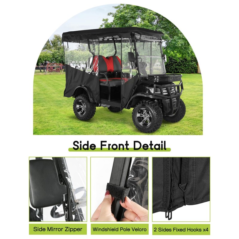 Golf Cart Enclosure 4 Passenger for EDACAR TERRAIN 4 MODEL
