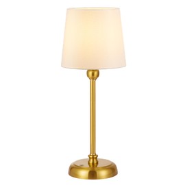 Small Cordless Table Lamp Touch Control, 6000mAh Battery Powered, Low battery reminder, Bedside Night Lamp can Stepless Dimming, Table Lamp for Restaurant/Bedroom/Offices/Cafe(Antique Brass, High)