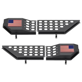 KSJED Metal Front Door Pocket Storage Box for Jeep Wrangler JL JLU 4XE 2018-2025 & Gladiator JT 2020-2025 Accessories Door Storage Organizer Molle Panels (Not for Power Seats)