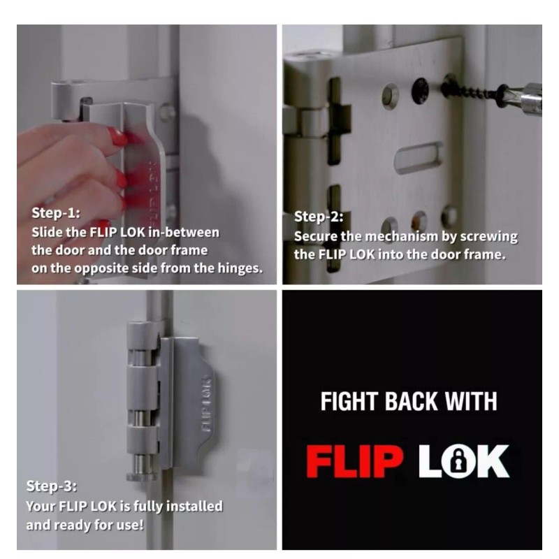 FlipLok High Security Door Lock is 10X Stronger Than a