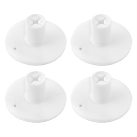 eMagTech 4pcs 25mm Rubber Driving Range Golf Tee Adjustable Height Tee Compatible With Standard Wooden Bamboo Plastic Golf Balls (White)