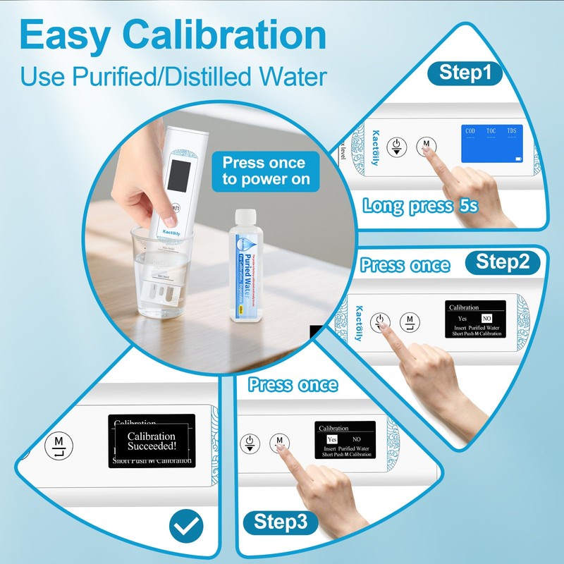 6 in 1 Digital Water Tester for Drinking Water, Lab