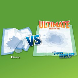 OUT! Petcare Large Dog Pee Pads, Disposable Quilted Training Pads with Pro-Grip, Leak Proof Absorbent Backing, Fast Drying, Puppy Housebreaking, Non Slip, Indoor Pet Potty Supplies, 21x21, 50 Count