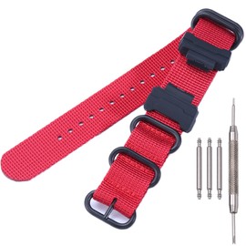 MCXGL Heavy duty nylon watch strap + Adapter 16mm Replacement for GShock Dw5600 GW6900 GA110 GA120 GA100 mens watch band