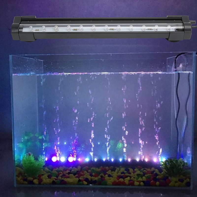 100‑240V Air Bubble Colorful LED Light Fish Tank Bar Lights