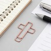 150 Pcs Rose Gold Cross Shaped Paper Clips, Stainless Steel