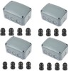 NineLeaf Outdoor Junction Box IP66 Waterproof Electrical Enclosure 4.9"x3.3"x2.3", PVC/ABS