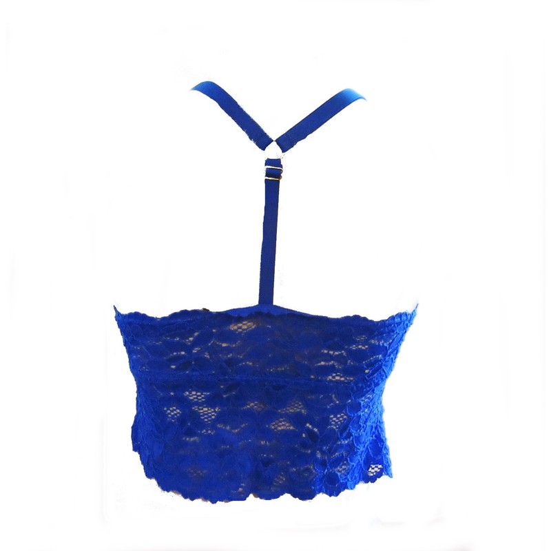 Vida Bralette de Encaje para Mujer con Tiras, Brasier inalámbrico