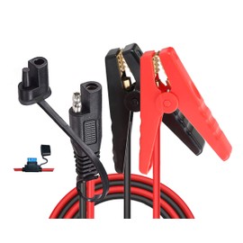 dstfuy SAE Crocodile Clamp, SAE Quick Connection Crocodile Clamps Adapter with 2FT 10AWG SAE Terminal Plug, Charging Port Cable for Cars, Motorcycles (New)