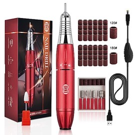 CIICII Nail Drill para Uñas Profesional, 30000RPM Torno Electrico para Uñas, Limas para Uñas Electrica (65Pcs Taladro para Uñas Velocidad Ajustable Máquina) Manicura y Pedicura
