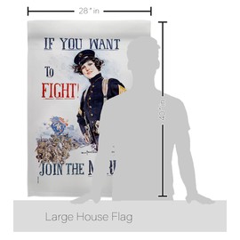 US Brotherhood Join House Flag Eagle Set Armed Forces Marine Corps USMC Semper Fi United State American Military Veteran Retire Banner Small Garden Yard Gift Double-Sided, Made in USA