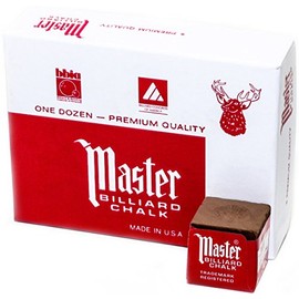 Imperial Master Billiard/Pool Cue Chalk Box, 12 Cubes, Brown