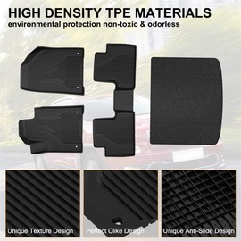 KIWI MASTER Floor Mats & Cargo Liners Set Compatible for 2014-2018 Jeep Cherokee Accessories Slush Liners Black All Weather Protector (Not Grand Cherokee)