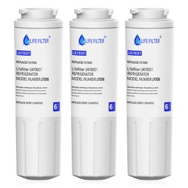 UKF8001 Refrigerator Water Filter Replacement, Compatible with Everydr0p Filter 4, EDR4RXD1, UKF8001P, 4396395, 46-9006, UKF8001AXX-200, UKF8001AXX-750, 3 Pack