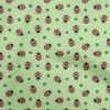 oneOone Cotton Cambric Light Green Fabric Bird Ladybird Dress Material