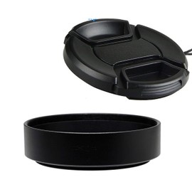 Fotasy Metal 62mm Lens Hood, 62 mm Lense Hood for Canon Fuji Leica Leitz Nikon Olympus Panasonic Pentax Sony Lens, 62mm Screw-in Hood Shade