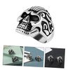 SAFIGLE Retro Gothic Skull Ring for Men Creative Titanium Steel