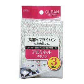 OHE Clean Keeping Aluminum Net Sponge, Pack of 3