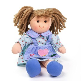 Bigjigs Toys Grace Rag Doll (Small) - 25cm Small Rag Doll for 1 Year Old, Ideal First Doll for Babies & Toddlers, Super Soft Dolls, Bigjigs Rag Dolls