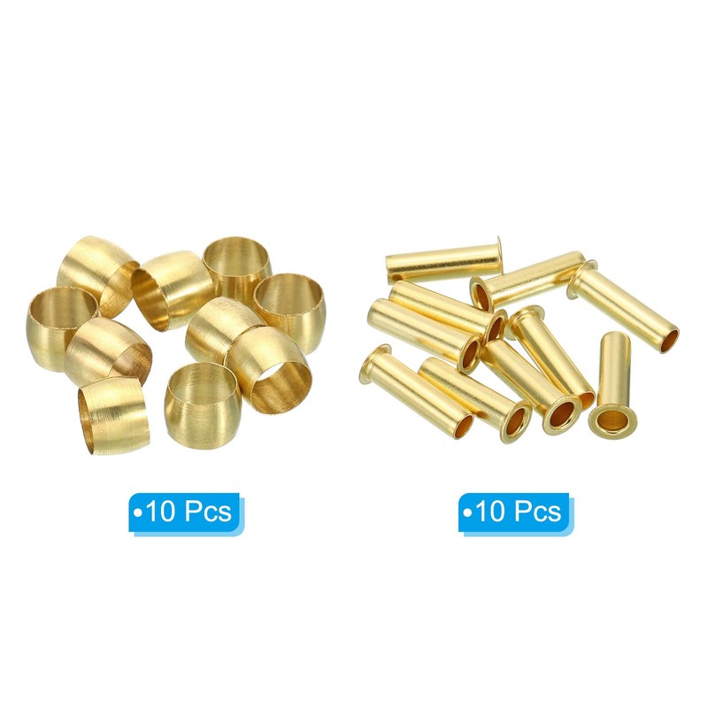 PATIKIL 6 mm Pipe AD Pack of 20 Brass Compression
