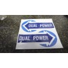 G&S TRACTOR FORD DUAL POWER DECALS. VINYL. SET OF (2). 7000, 7600, 7710, 8600, 8700, MORE