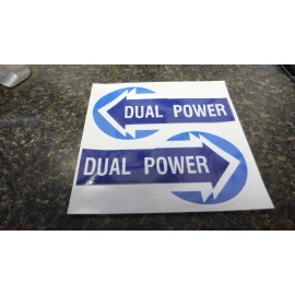 G&S TRACTOR FORD DUAL POWER DECALS. VINYL. SET OF (2). 7000, 7600, 7710, 8600, 8700, MORE