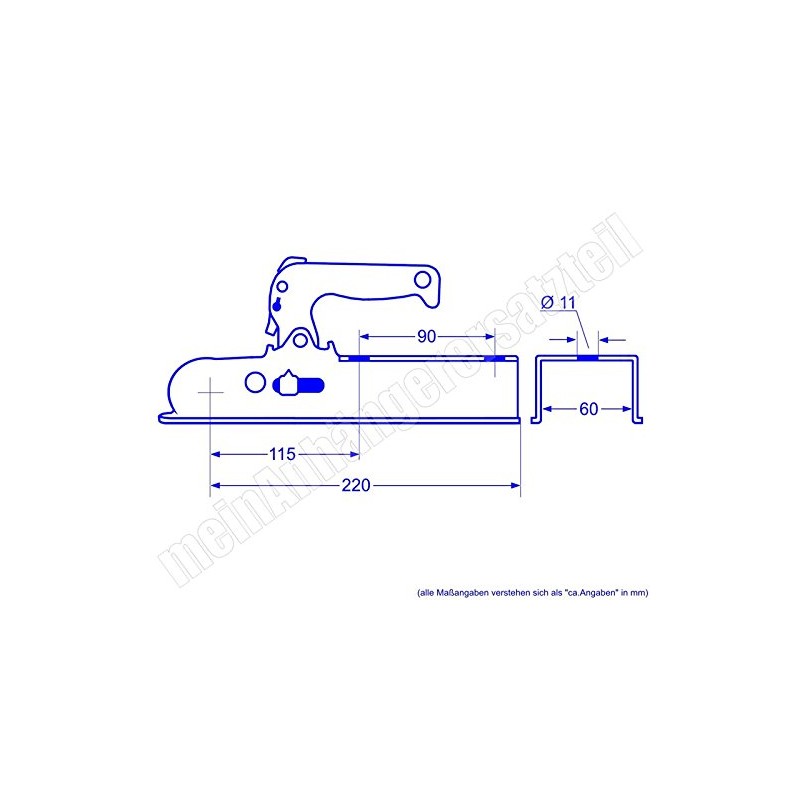 Berndes ALBE Trailer Hitch Ball Trailer Coupling Ball and Socket