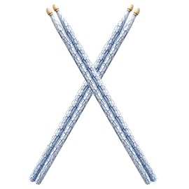 Drum Sticks 5A 5B 7A, American Hickory Drumsticks with Ice Crack Texture, Drum Accessories for Beginners and Professionals (2Pairs-Blue, 5A)