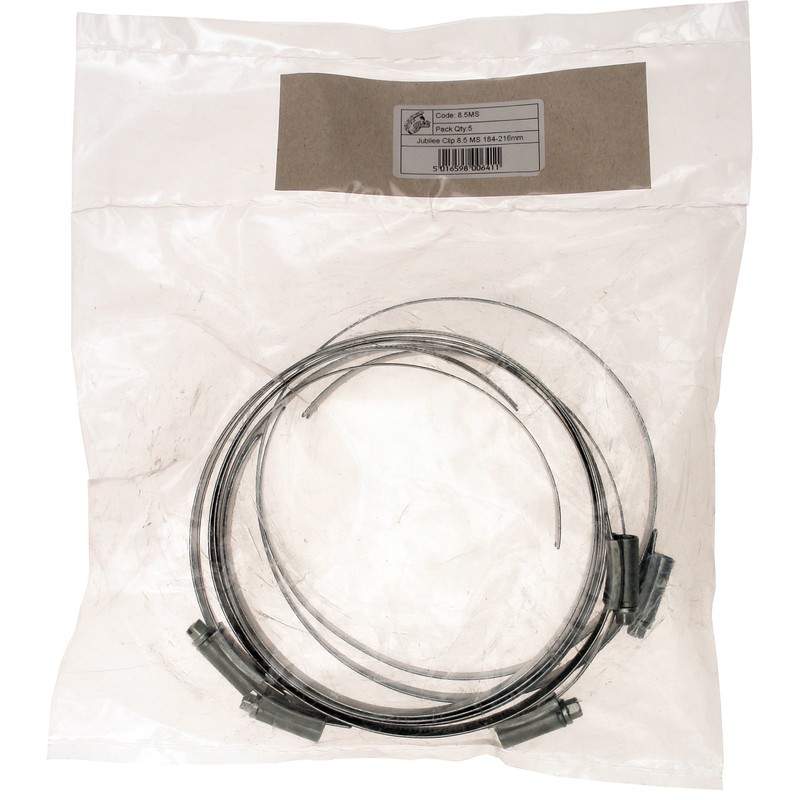 Jubilee 8.5MSP Hose Clip M/S 8.5 x 184 - 216mm