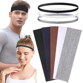 Mythya Diademas Deportivas 8 Piezas, Bandas Elásticas para la Cabeza 5 Piezas Ancho de Absorber Sudor y 3 Piezas Estrecha de Antideslizante, Bandas De
