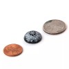 Yummy Treasures Preciosa Black Mosaic Glass Cabochons with White 18mm