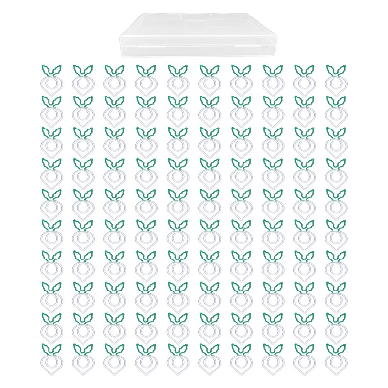 100 Pcs Shaped Paper Clips 2 Color Metal Material Light