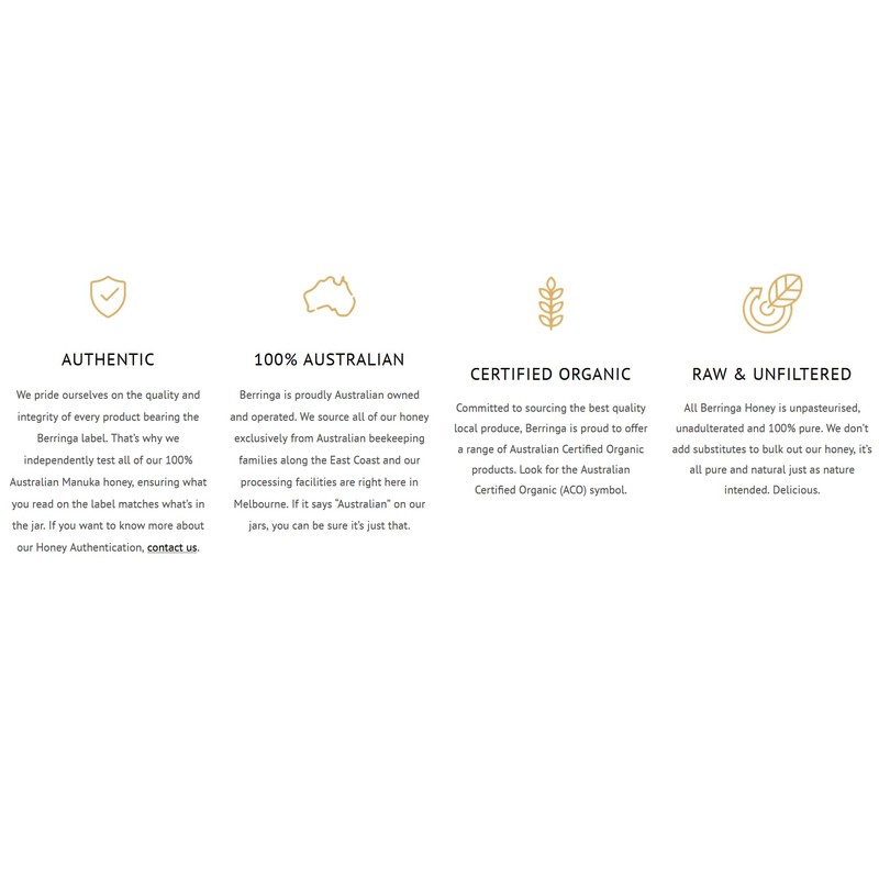 Berringa Australian Manuka Honey, MGO 120+, Mild Strength, 8.82 fl